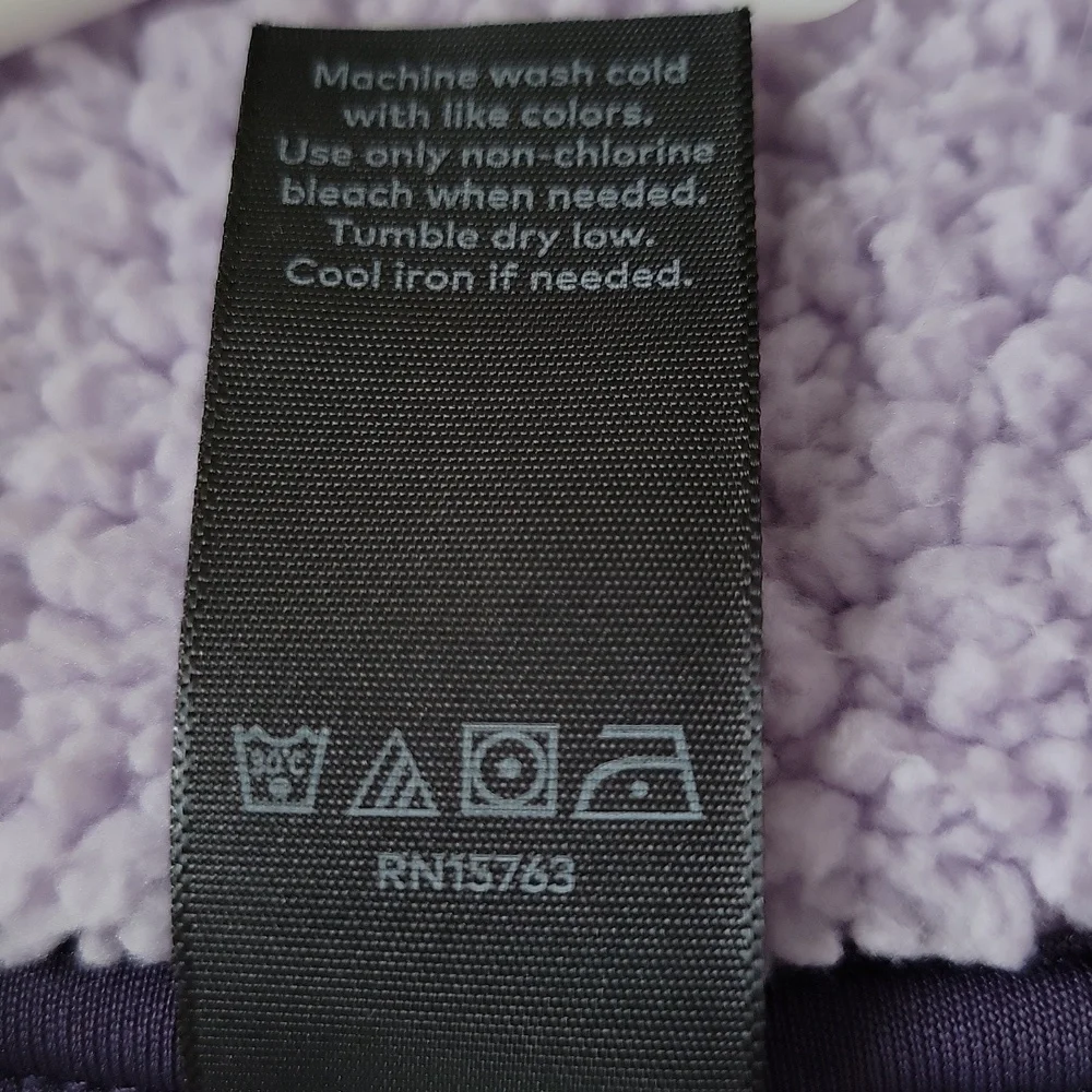 C9 by Champion Girls Fleece Pullover Lavender 1/4 Zip Long Sleeve XL 14/16